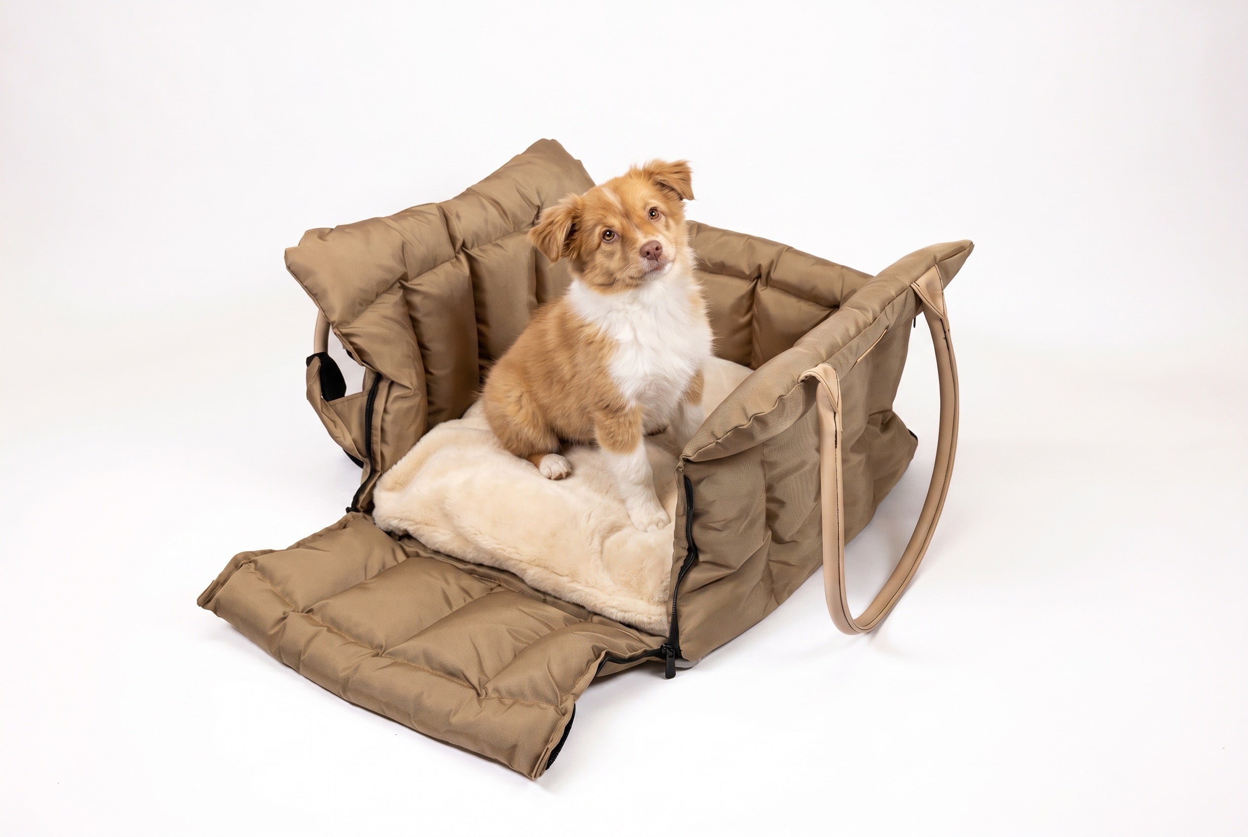 Graues Bett - Orthopädische Seide BRAUBRAU für Haustiere (Hunde und Katzen)