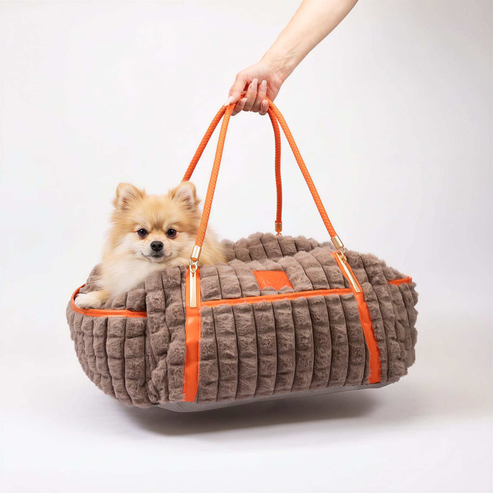 Graues Bett - Orthopädische Seide BRAUBRAU für Haustiere (Hunde und Katzen)