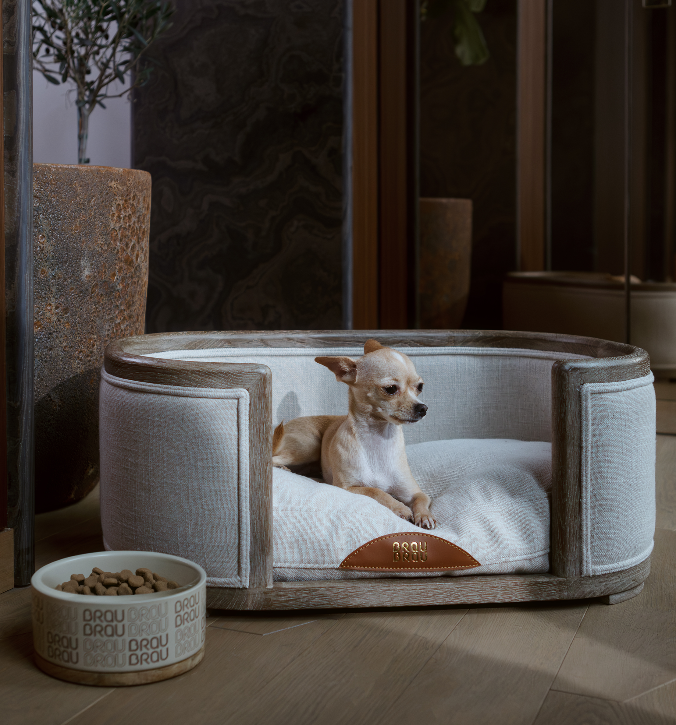 Canapea Albă Oak Hexagonal Vine Pet Sofa - BRAUBRAU pentru Animale de Companie (Câini și Pisici)