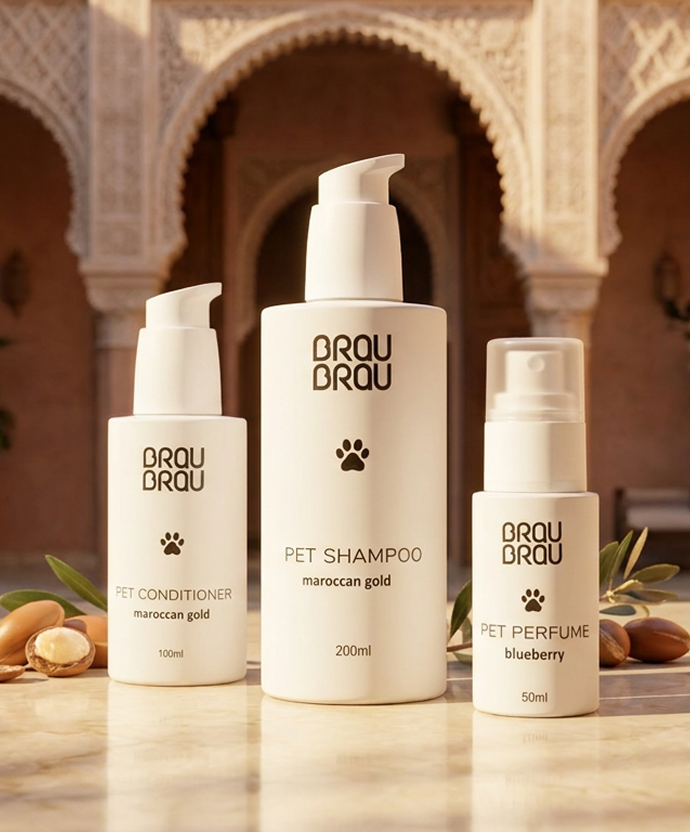 Șampon pentru Câini & Pisici cu Extract de Argan Marrocan Gold - 200 ml