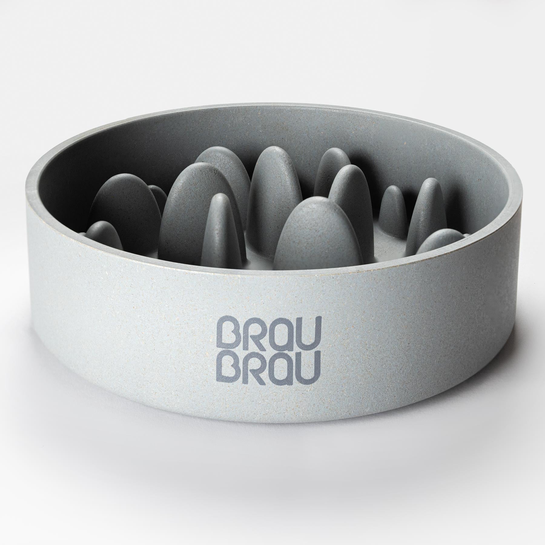 BRAUBRAU Grauer Futternapf für Haustiere (Hunde &amp; Katzen)