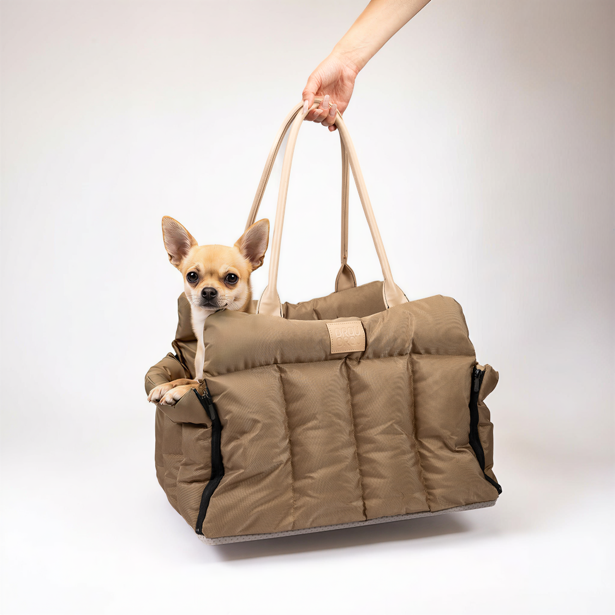 Graues Bett - Orthopädische Seide BRAUBRAU für Haustiere (Hunde und Katzen)